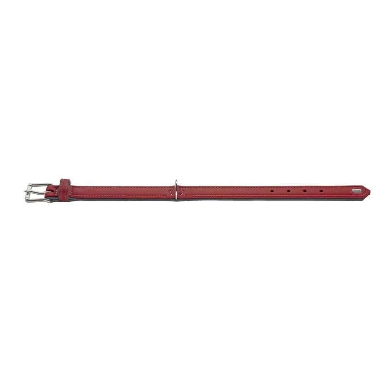 Hunter Hundehalsbånd læder Canada Elg Str.45 Rød - 33-39 cm